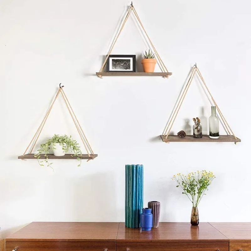 Premium Wood Swing Hanging Rope Wall Mounted Floating Shelves Plant Flower Pot Indoor Outdoor Decoration Simple Design Sling
Premium Wood Swing Hanging Rope Wall Mounted Floating Shelves Plant Flower Pot Indoor Outdoor Decoration Simple Design Sling
