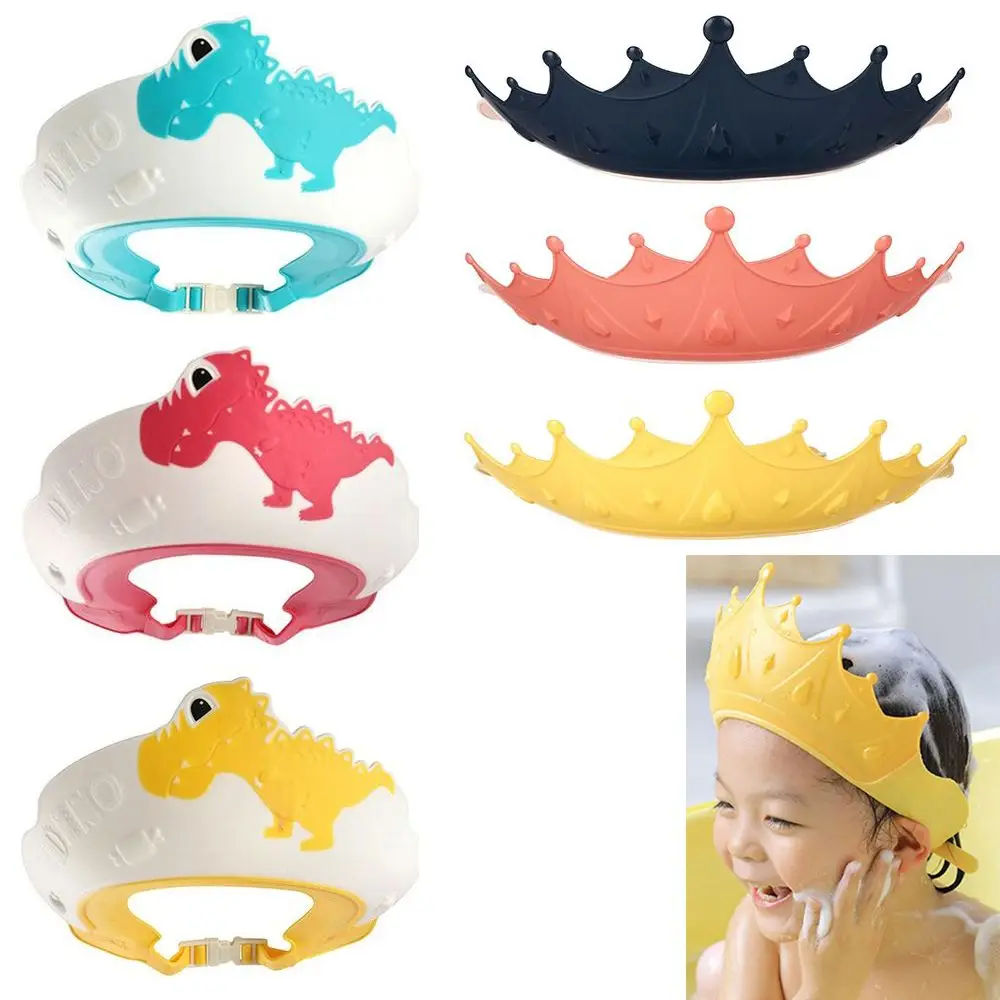 

Регулируемая Шапочка для детского шампуня в форме короны, защитная шапочка для мытья волос для защиты ушей ребенка, безопасная насадка для душа