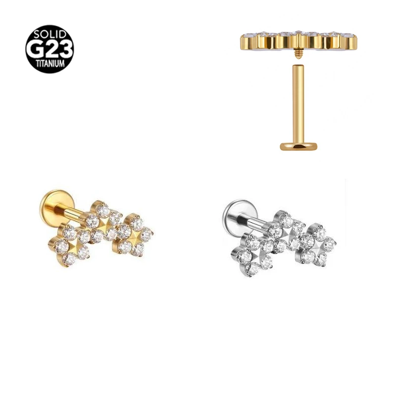 StarBeauty ASTM F136 Titanium Triple CZ Flower Cluster Labret Internally Threaded Trinity Floral for Tragus Monroe Cartilage
StarBeauty ASTM F136 Titanium Triple CZ Flower Cluster Labret Internally Threaded Trinity Floral for Tragus Monroe Cartilage