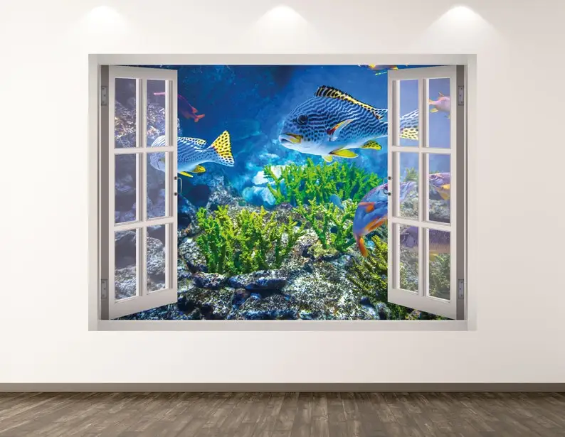 Aquarium Wall Decal - Ocean Fish 3D Window Wall Art Sticker Kids Decor Vinyl Home Poster Custom Gift KD173
Aquarium Wall Decal - Ocean Fish 3D Window Wall Art Sticker Kids Decor Vinyl Home Poster Custom Gift KD173