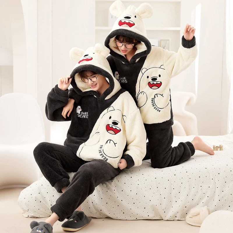 Winter Couples Pajama Sets Unisex Thicken Hoodies Sleepwear Women Men Pullover Pijama Mujer Cartoon Dinosaur Lovers Soft Warm
Winter Couples Pajama Sets Unisex Thicken Hoodies Sleepwear Women Men Pullover Pijama Mujer Cartoon Dinosaur Lovers Soft Warm