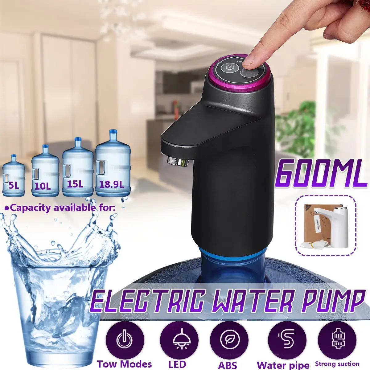 Автоматический Электрический мини-диспенсер для воды Pumb, USB, портативный беспроводной электрический насос для воды, бутылка для воды, диспе...
Автоматический Электрический мини-диспенсер для воды Pumb, USB, портативный беспроводной электрический насос для воды, бутылка для воды, диспе...