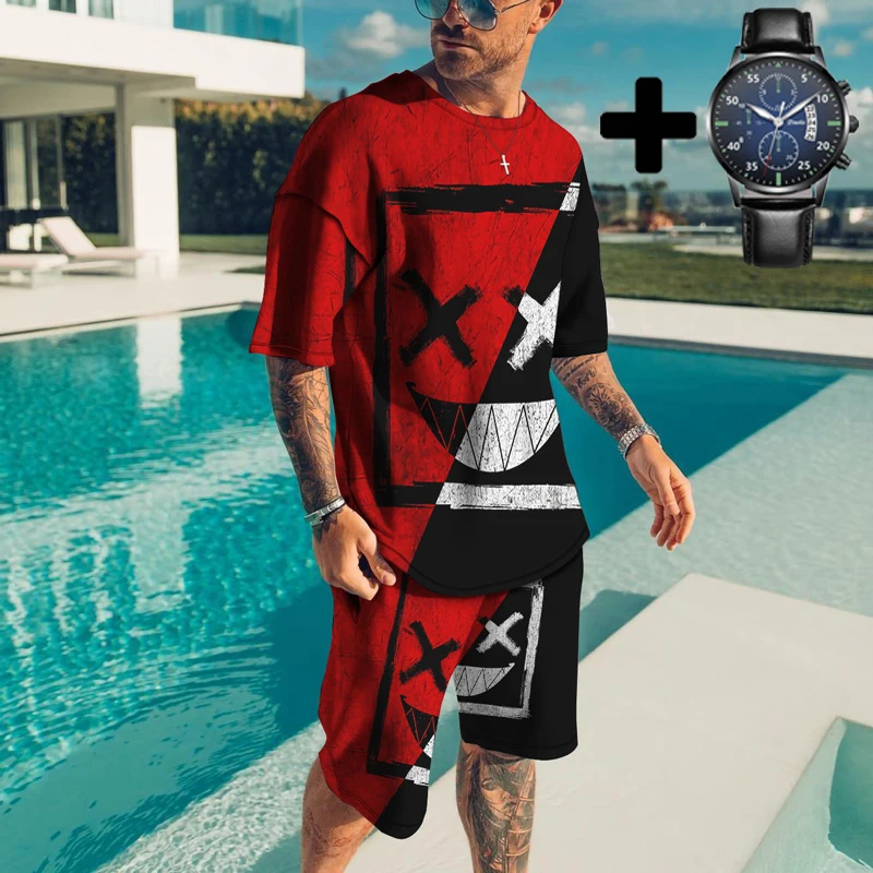 New 3D Men's T-shirt Sets (Plus Bonus) 2022 Summer Oversized T-Shirt + Shorts Set Men's Sports Suit Comfortable Breathable Cloth
New 3D Men's T-shirt Sets (Plus Bonus) 2022 Summer Oversized T-Shirt + Shorts Set Men's Sports Suit Comfortable Breathable Cloth
