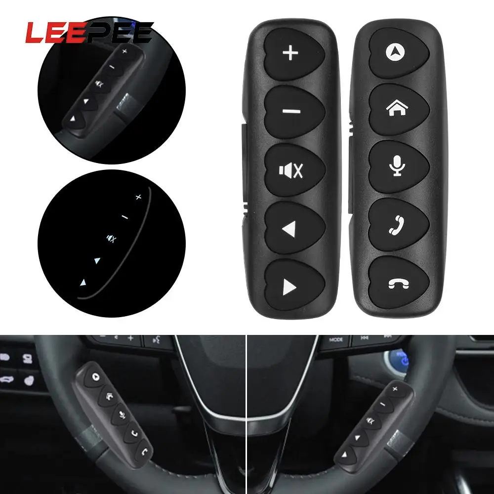 Luminous Bluetooth-compatible DVD Navigation Multifunction Wireless Controller Buttons 2Pcs Car Steering Wheel Remote Control 
Luminous Bluetooth-compatible DVD Navigation Multifunction Wireless Controller Buttons 2Pcs Car Steering Wheel Remote Control