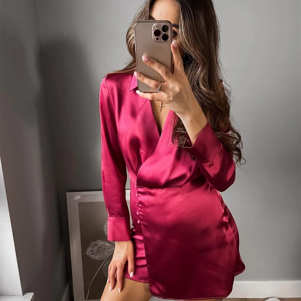 2023 Summer New Women's Clothing Silk Satin Texture Mini Dress Short Jumpsuit 2231845
2023 Summer New Women's Clothing Silk Satin Texture Mini Dress Short Jumpsuit 2231845