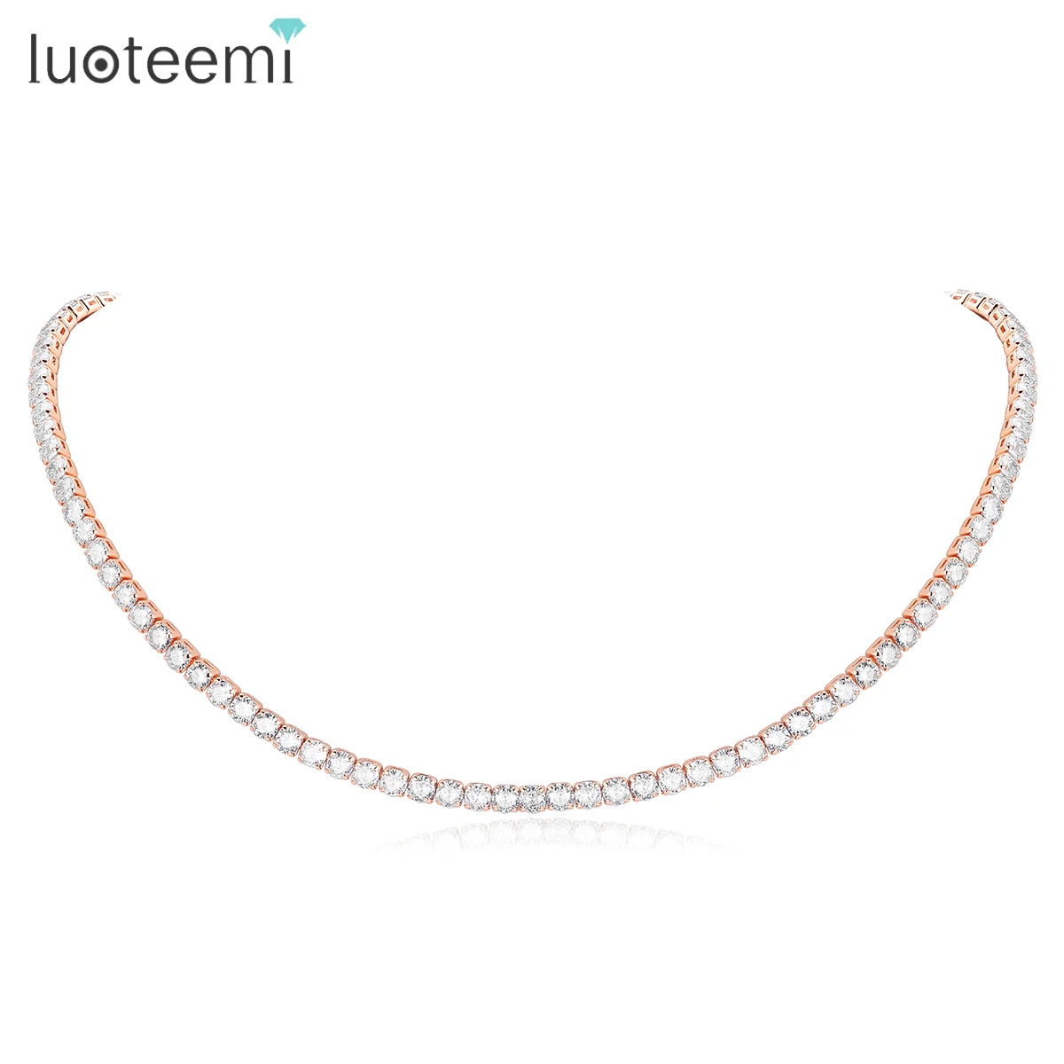 LUOTEEMI Classic Rose Gold Color Cubic Zirconia Necklace Vintage Simple Design Rope Chain for Women Party Accessory Jewelry Gift
LUOTEEMI Classic Rose Gold Color Cubic Zirconia Necklace Vintage Simple Design Rope Chain for Women Party Accessory Jewelry Gift