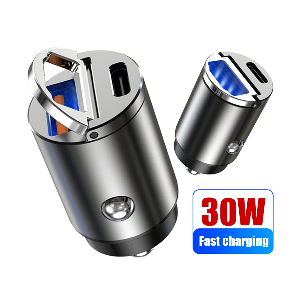 30W USB Car Charger Adapter 12-24V Fast Charging Adapter PD Type C Cigarette Socket Car Charger for iPhone 13 Huawei Xiaomi
30W USB Car Charger Adapter 12-24V Fast Charging Adapter PD Type C Cigarette Socket Car Charger for iPhone 13 Huawei Xiaomi