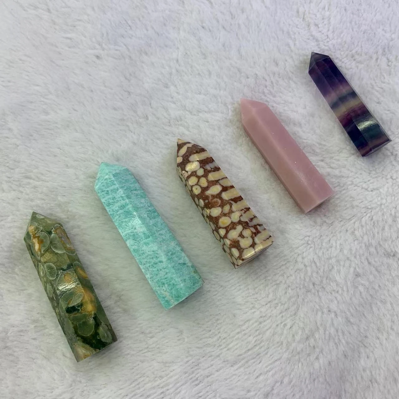 Pink Opal Fluorite Amazonite Kambaba Jasper Caviar Jasper Hexagonal Pendulum Natural Stone Beads For Jewelry 1 Piece Wholesale
Pink Opal Fluorite Amazonite Kambaba Jasper Caviar Jasper Hexagonal Pendulum Natural Stone Beads For Jewelry 1 Piece Wholesale