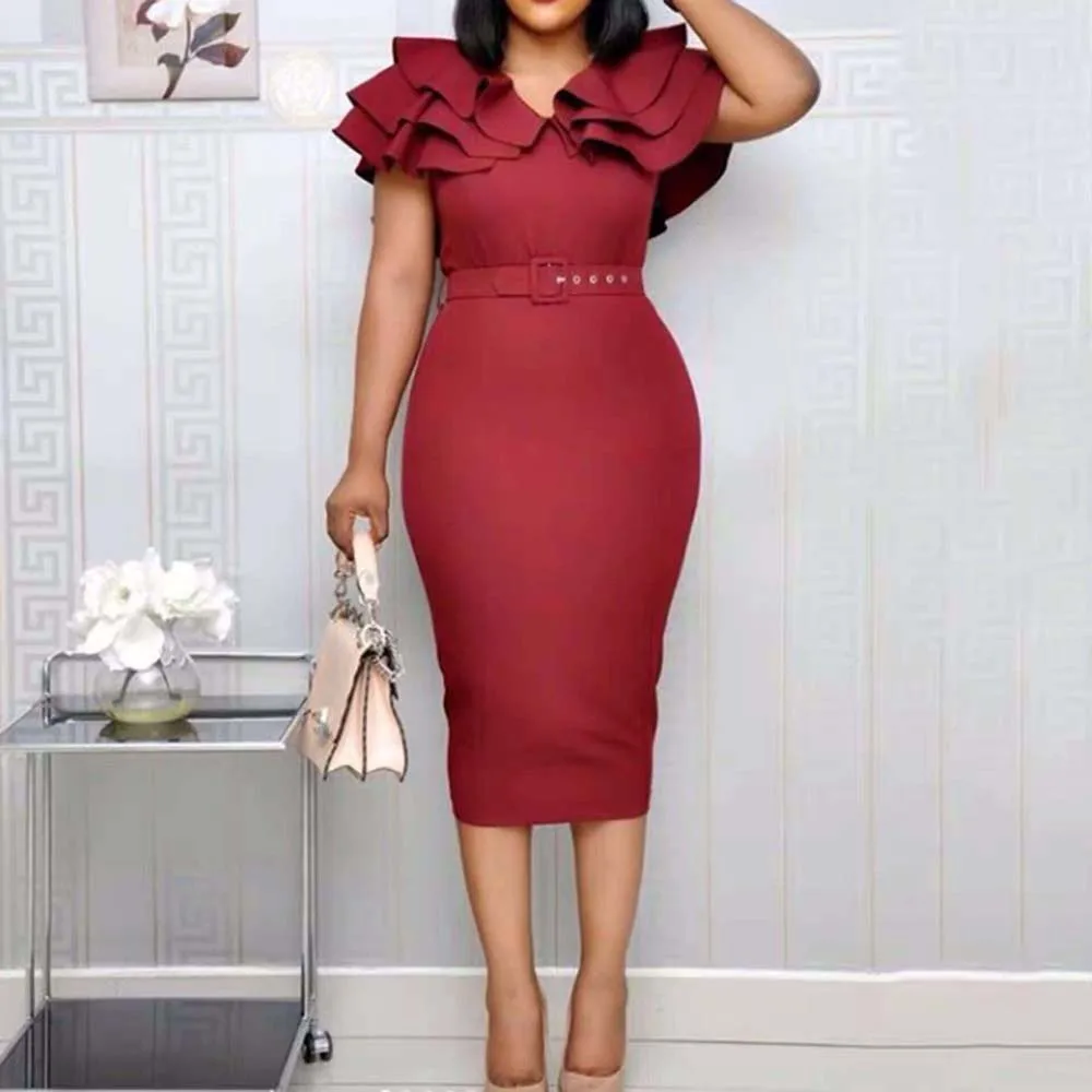 Elegant Dress Ruffled Tier Neck African Dress OL Commuter Hip Dress For Women Party 2022 Summer New Western Style
Elegant Dress Ruffled Tier Neck African Dress OL Commuter Hip Dress For Women Party 2022 Summer New Western Style