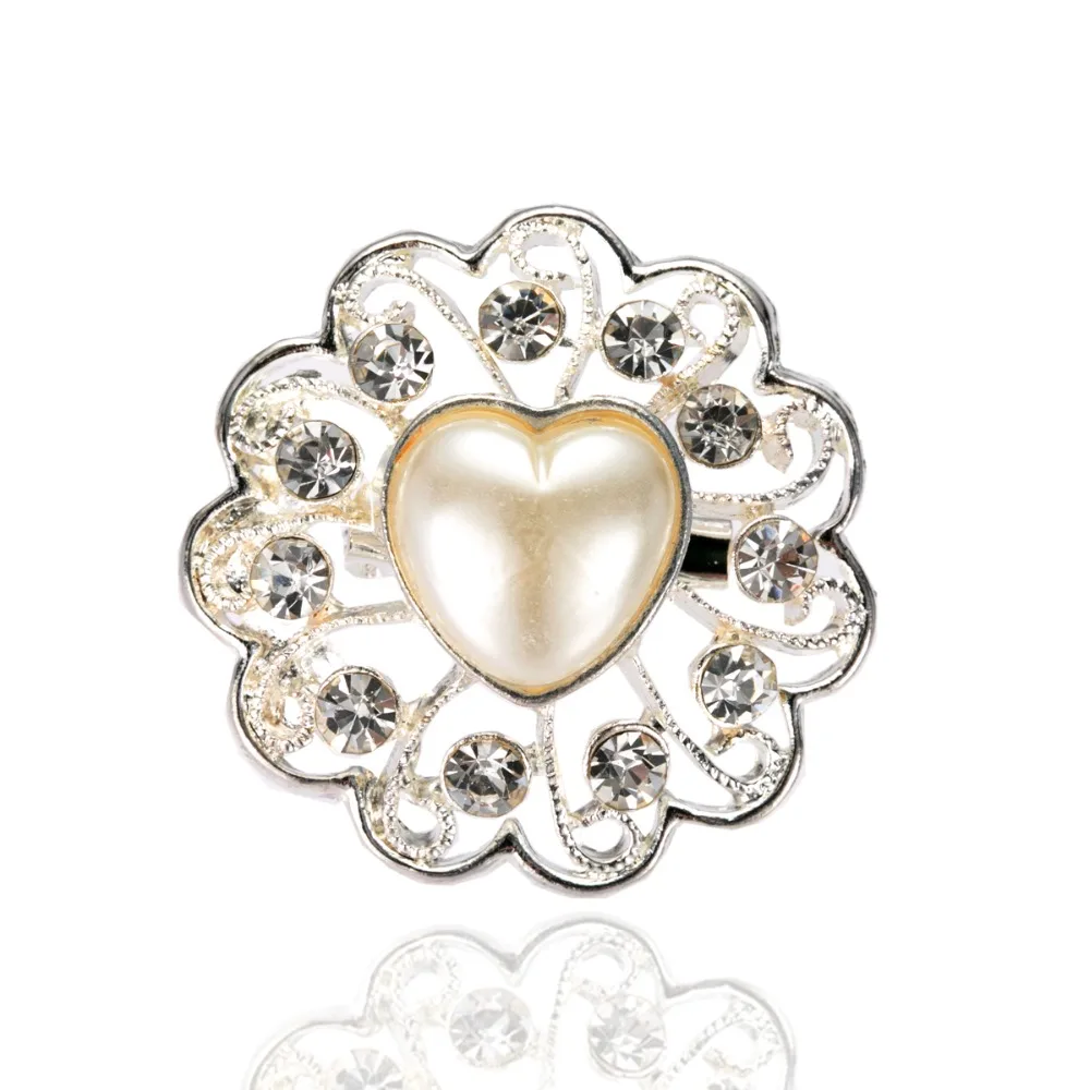 Sparkly Silver Plated Clear Rhinestone Crystal and Ivory Heart Pearl Brooch Pins
Sparkly Silver Plated Clear Rhinestone Crystal and Ivory Heart Pearl Brooch Pins