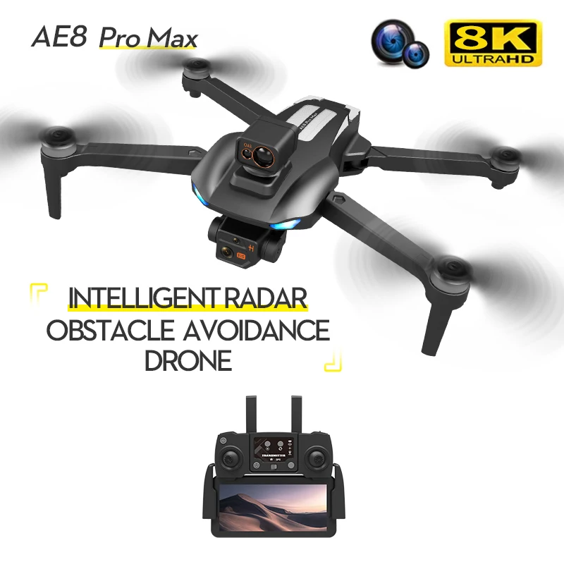 AE8 Pro Max Drone GPS Positioning Obstacle Avoidance Drone Brushless Motor Quadcopter 6/8K HD Aerial Photography RC Airplane Toy 
AE8 Pro Max Drone GPS Positioning Obstacle Avoidance Drone Brushless Motor Quadcopter 6/8K HD Aerial Photography RC Airplane Toy