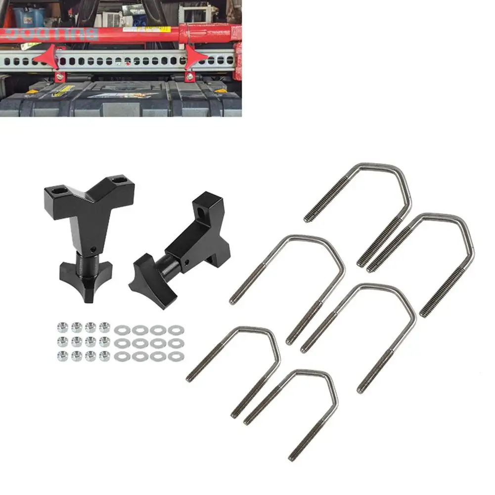 

1 Pair Car High Lifting Jack Stand Fixing Bracket For 1-2.5 Inches Round Square Bolt Tube Seat Universal