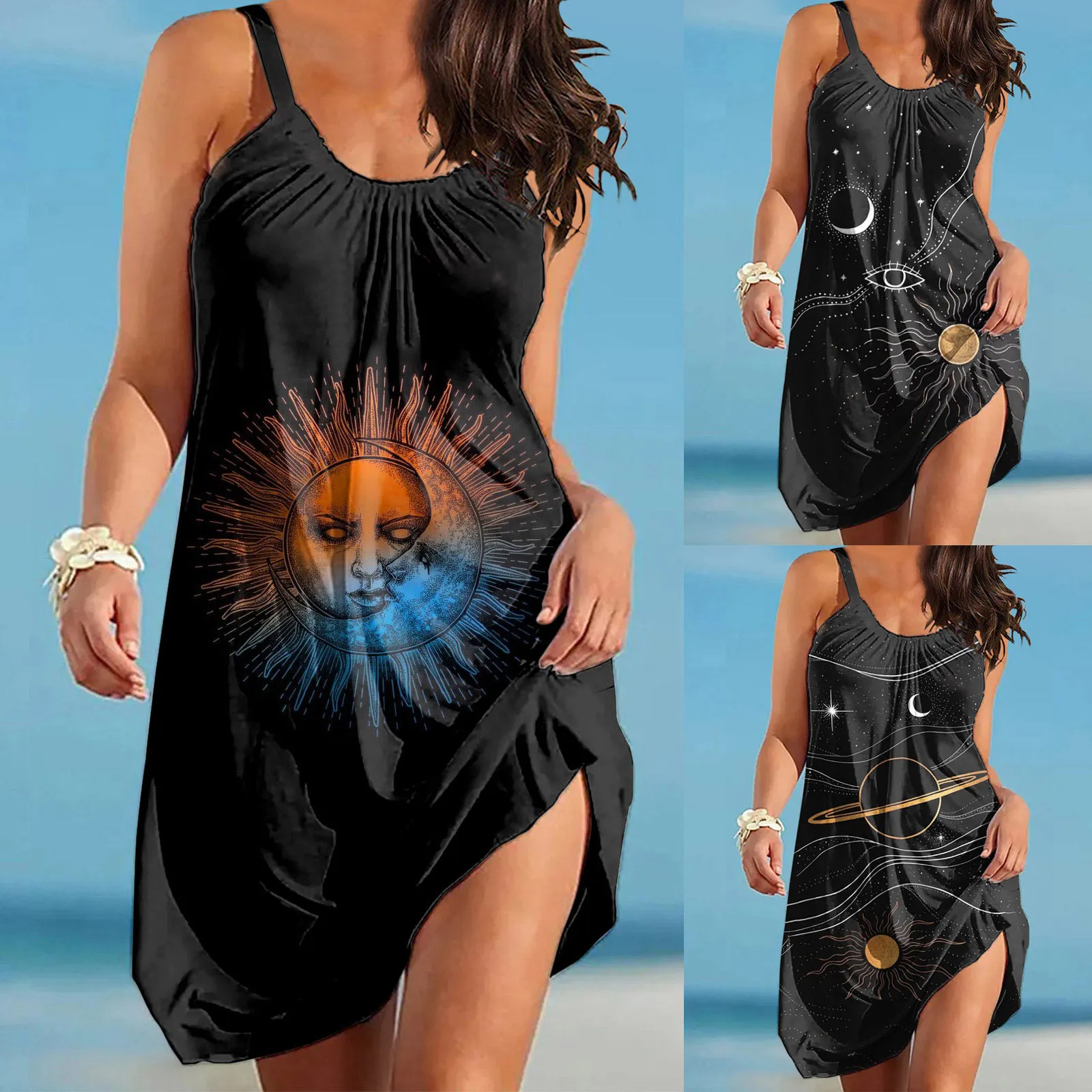 Women Summer Elegant O Neck Sleeveless Dress Lace Up Bohemian Dress Hollow Out Vintage Cute Cocktail Dresses for Women
Women Summer Elegant O Neck Sleeveless Dress Lace Up Bohemian Dress Hollow Out Vintage Cute Cocktail Dresses for Women