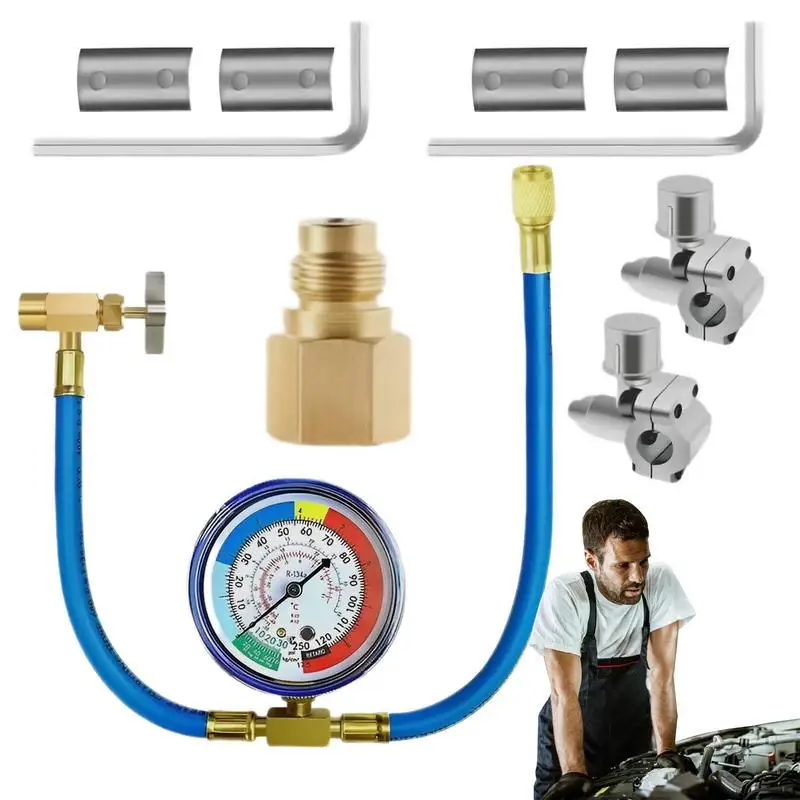 New R134A AC Car Air Conditioner Refrigerator Freon Recharge Charge Hose Kit Car Tools For Auto/Home R134A Refrigerant System
New R134A AC Car Air Conditioner Refrigerator Freon Recharge Charge Hose Kit Car Tools For Auto/Home R134A Refrigerant System