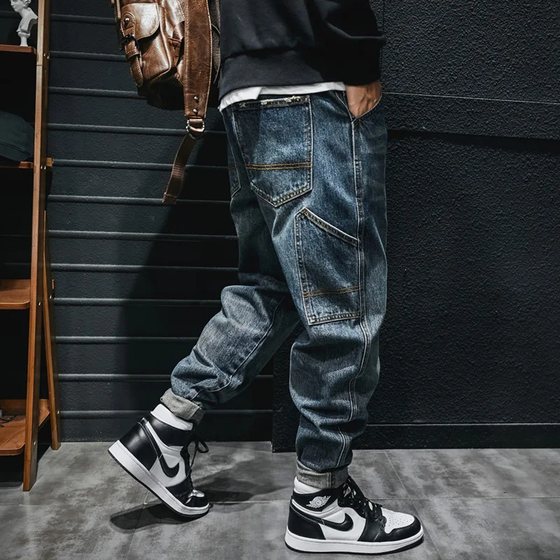 Streetwear Fashion Men Jeans Retro Blue Multi Pockets Casual Denim Cargo Pants Men Overalls Hip Hop Jeans Hombre Baggy Trousers
Streetwear Fashion Men Jeans Retro Blue Multi Pockets Casual Denim Cargo Pants Men Overalls Hip Hop Jeans Hombre Baggy Trousers