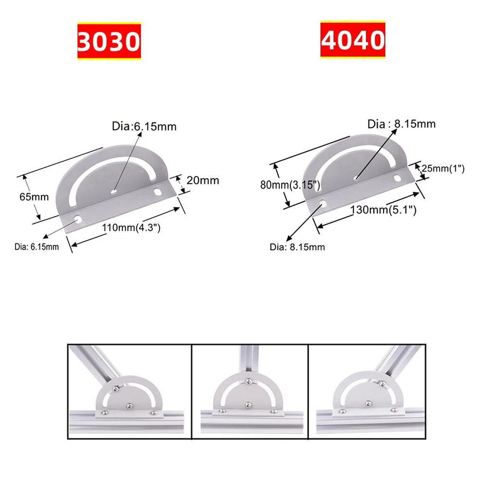 180 Degree Steering Connecting Plate Silver Carbon Steel Corner Bracket For Aluminum Extrusion 3030/4040 Series Plate
180 Degree Steering Connecting Plate Silver Carbon Steel Corner Bracket For Aluminum Extrusion 3030/4040 Series Plate
