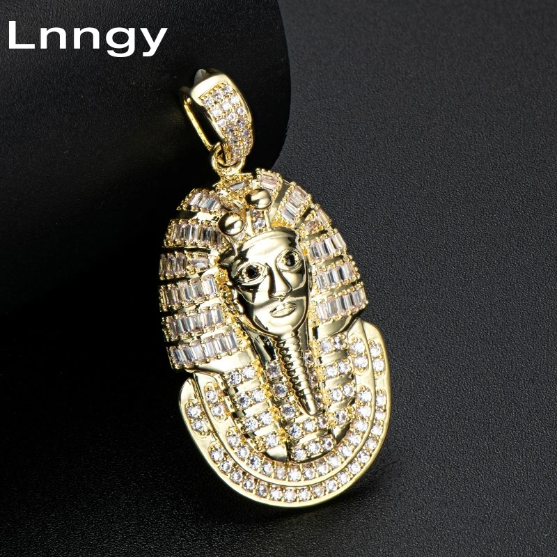 Lnngy Iced Out Ancient Egyptian Pharaoh Charm Pendant for Men Women 14K Solid Yellow Gold Hip Hop Baguette CZ Jewelry Gifts
Lnngy Iced Out Ancient Egyptian Pharaoh Charm Pendant for Men Women 14K Solid Yellow Gold Hip Hop Baguette CZ Jewelry Gifts