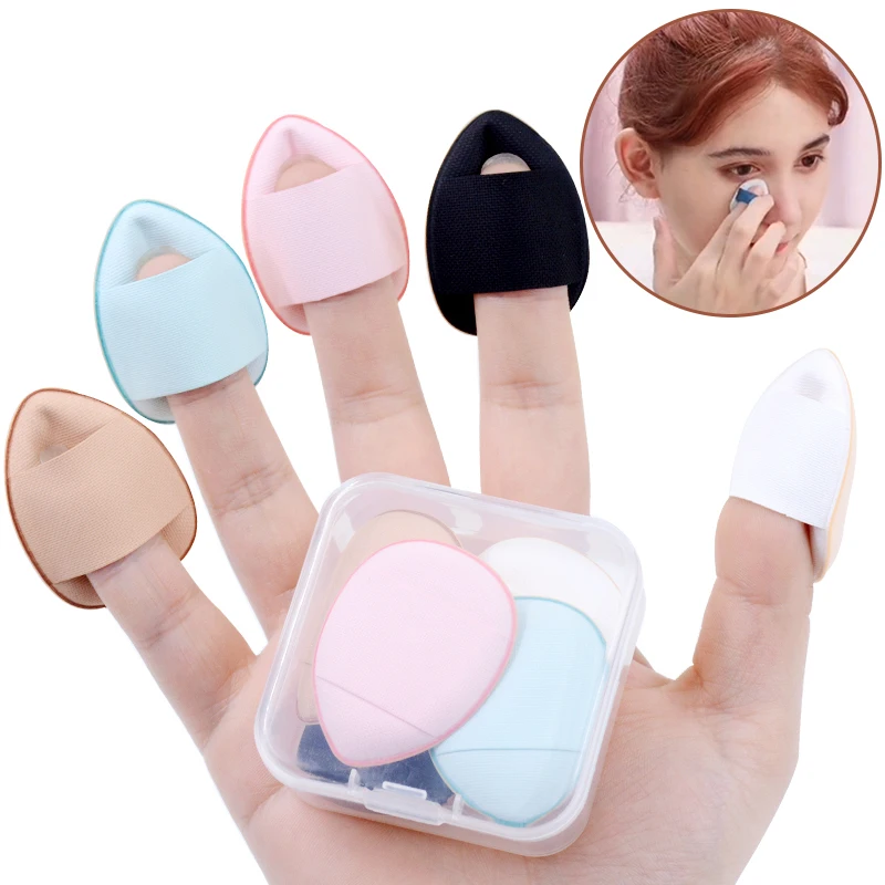 

5/10Pcs Mini Finger Puff Foundation Small Air Cushion Powder Sponge Face Concealer BB Cream Cosmetic Applicator Makeup Tools