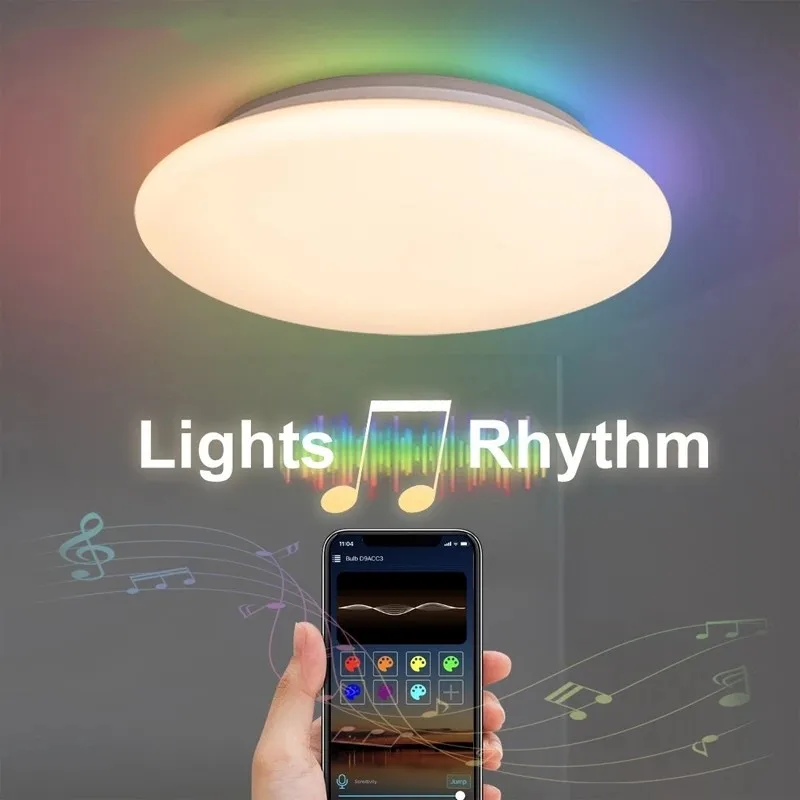 Smart LED Ceiling Lamp with Alexa/Google Wifi RGB Decorative Luminaires Music Ceiling Lights for Dinning Room,Living Room
Smart LED Ceiling Lamp with Alexa/Google Wifi RGB Decorative Luminaires Music Ceiling Lights for Dinning Room,Living Room