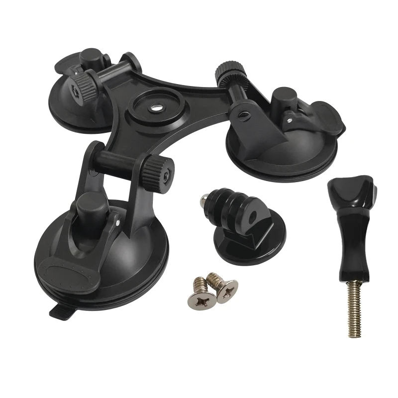 

20CB Car Windshield Triple Vacuum Suction Cup Mount for gopro- Hero 8/7/6/5/4/3/3+/2/1 Xiaoyi SJ4000 SJ5000 SJ7000