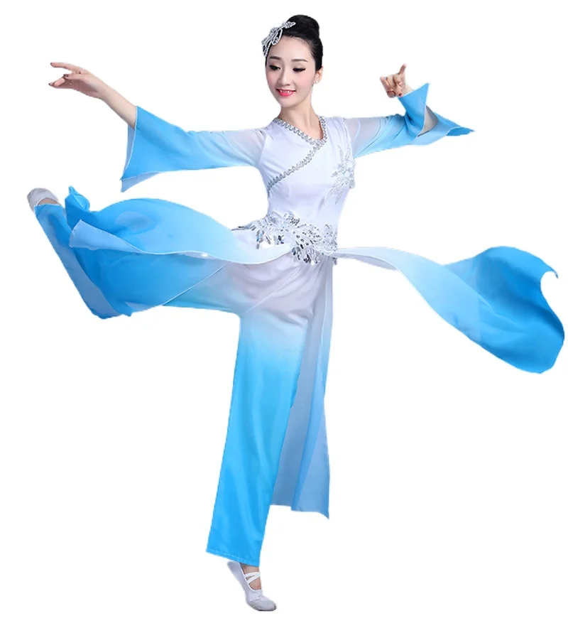 New Fan Umbrella Dance Performance Elegant Modern Dance Costume Yangge Adult Female Classical Costume Female 
New Fan Umbrella Dance Performance Elegant Modern Dance Costume Yangge Adult Female Classical Costume Female