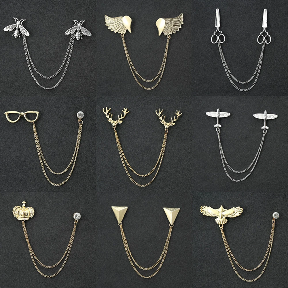 Man Suit Shirt Collar Tassel Chain Lapel Pin Brooch Dragon Badge Retro Pins Wedding Dress Party Dance Neckware Accessories Gifts
Man Suit Shirt Collar Tassel Chain Lapel Pin Brooch Dragon Badge Retro Pins Wedding Dress Party Dance Neckware Accessories Gifts