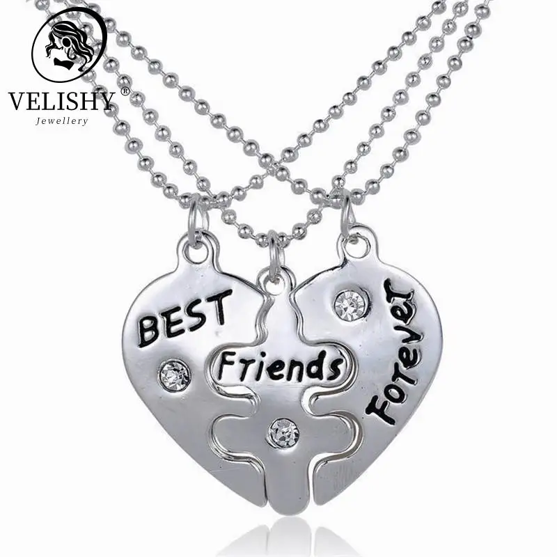 3 шт. ожерелье Best Friends Forever s колье Bff эффектное ожерелье дружба сердце Очаровательная подвеска подарок для девочек
3 шт. ожерелье Best Friends Forever s колье Bff эффектное ожерелье дружба сердце Очаровательная подвеска подарок для девочек