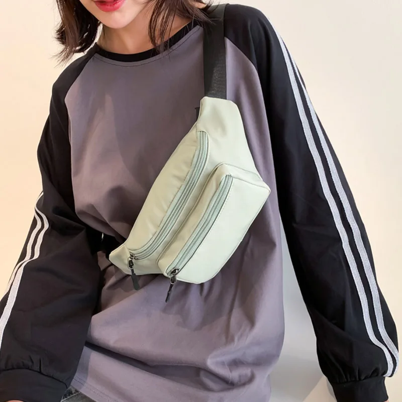 

Повседневная нейлоновая поясная сумка для женщин, забавная уличная нагрудная сумочка на ремне через плечо, бананка в стиле хип-хоп, поясной кошелек