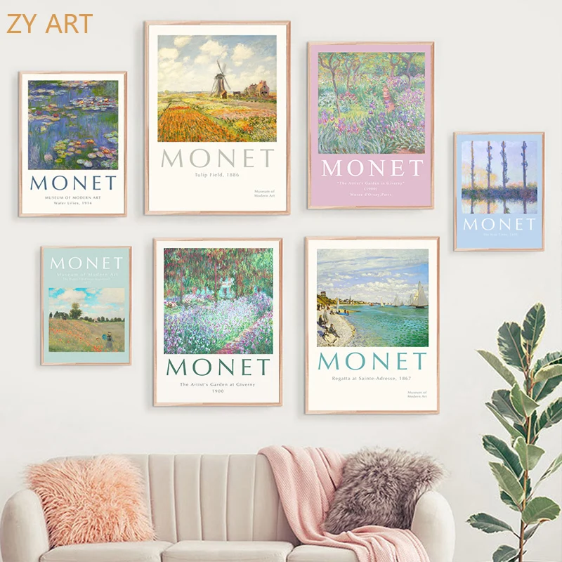 Monet Landscape Oil Paintings Print on Canvas Nordic Posters and Prints Wall Picture for Modern Home Living Room Decor Frameless
Monet Landscape Oil Paintings Print on Canvas Nordic Posters and Prints Wall Picture for Modern Home Living Room Decor Frameless