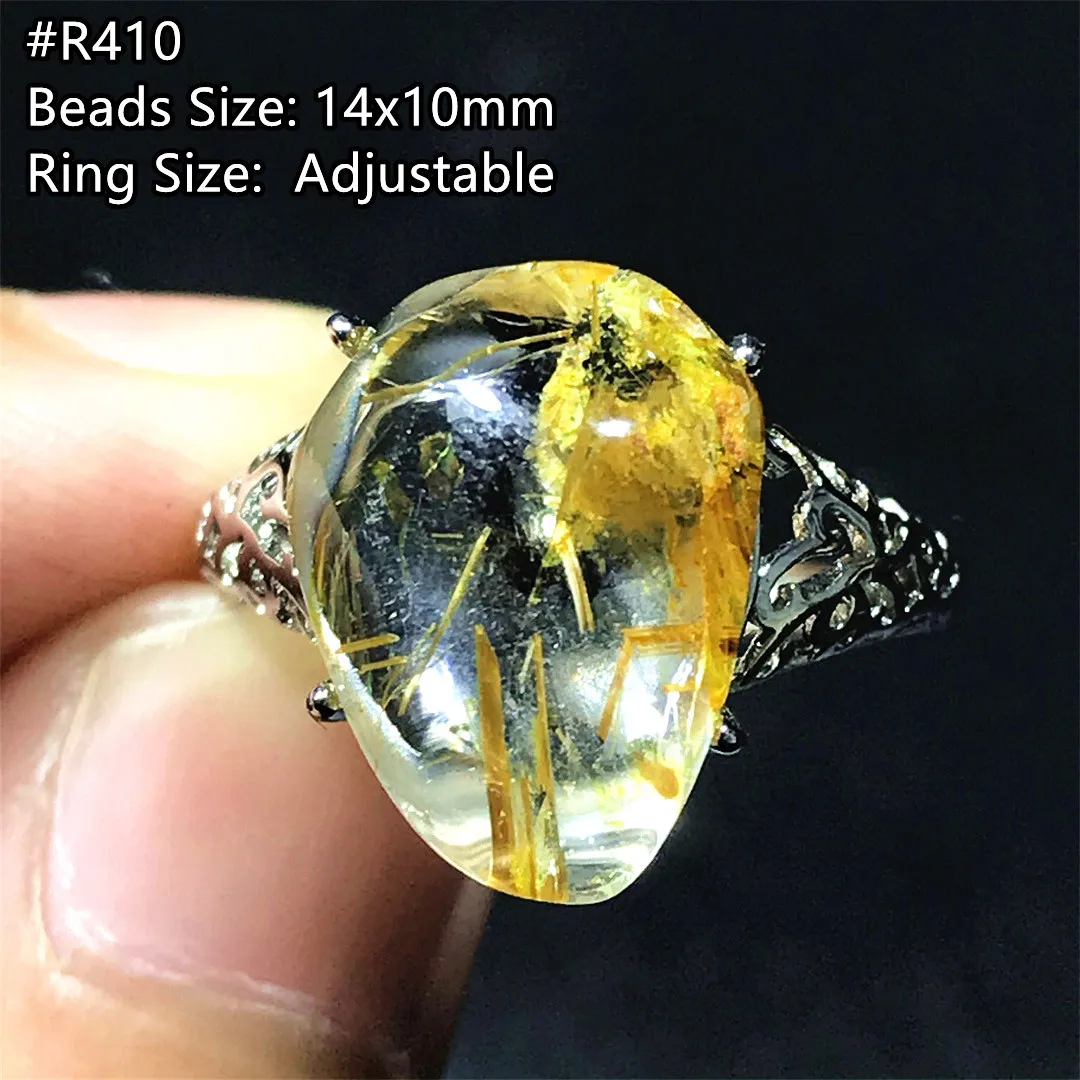 Natural Gold Rutilated Quartz Ring For Woman Man Wealth Gift Healing Crystal 14x10mm Beads Silver Adjustable Ring Jewelry AAAAA
Natural Gold Rutilated Quartz Ring For Woman Man Wealth Gift Healing Crystal 14x10mm Beads Silver Adjustable Ring Jewelry AAAAA