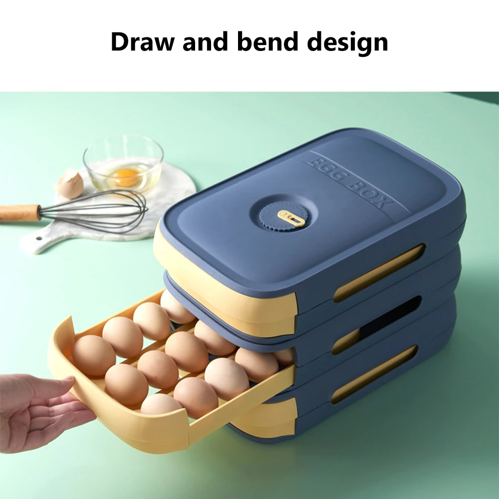 Drawer Type Egg Storage Box Food Container Large-capacity Fresh Keeping Box Egg Tray Household Kitchen Refrigerator Eggs Holder
Drawer Type Egg Storage Box Food Container Large-capacity Fresh Keeping Box Egg Tray Household Kitchen Refrigerator Eggs Holder