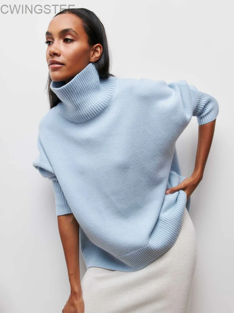 Women's Turtleneck White Black Christmas Loose Oversized Knitted Sweater Pullover Female Casual Knitwear Soft Sweaters Autumn
Women's Turtleneck White Black Christmas Loose Oversized Knitted Sweater Pullover Female Casual Knitwear Soft Sweaters Autumn