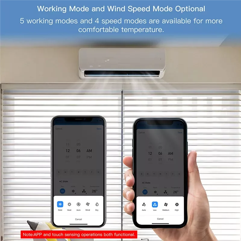 Touch Screen Smart AC Remote Control ,WiFi IR Remote Control for Air Conditioner Work for google Home
Touch Screen Smart AC Remote Control ,WiFi IR Remote Control for Air Conditioner Work for google Home