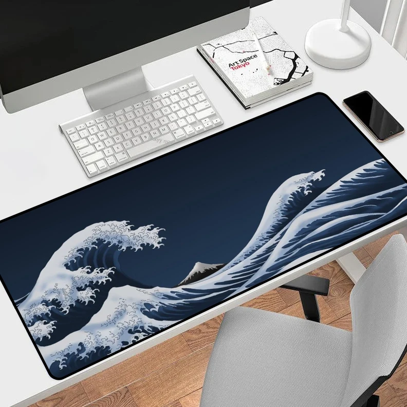 

Large Mouse Pad Gamer Accessories Sea Waves Xxl Gaming Desk Protector Mat Pc Keyboard Mousepad Mause Pads Mats Mice Keyboards