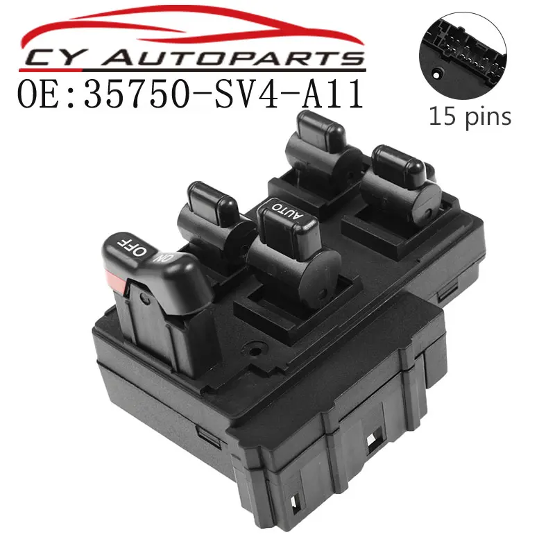 New Front Side Power Electric Window Switch For Honda Accord 1990-1997 35750-SV4-A11 35750SV4A11
New Front Side Power Electric Window Switch For Honda Accord 1990-1997 35750-SV4-A11 35750SV4A11