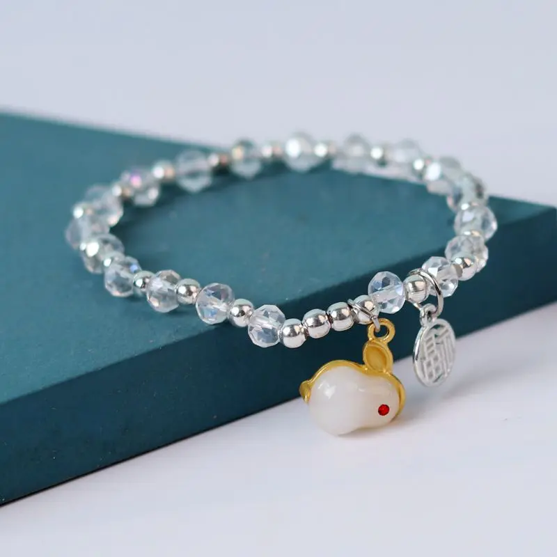 Sweet Rabbit Elastic Rope Bracelet for Women Handmade Woven Cloud Crystal Beaded Friendship Wristband Wedding Party Jewelry Gift
Sweet Rabbit Elastic Rope Bracelet for Women Handmade Woven Cloud Crystal Beaded Friendship Wristband Wedding Party Jewelry Gift
