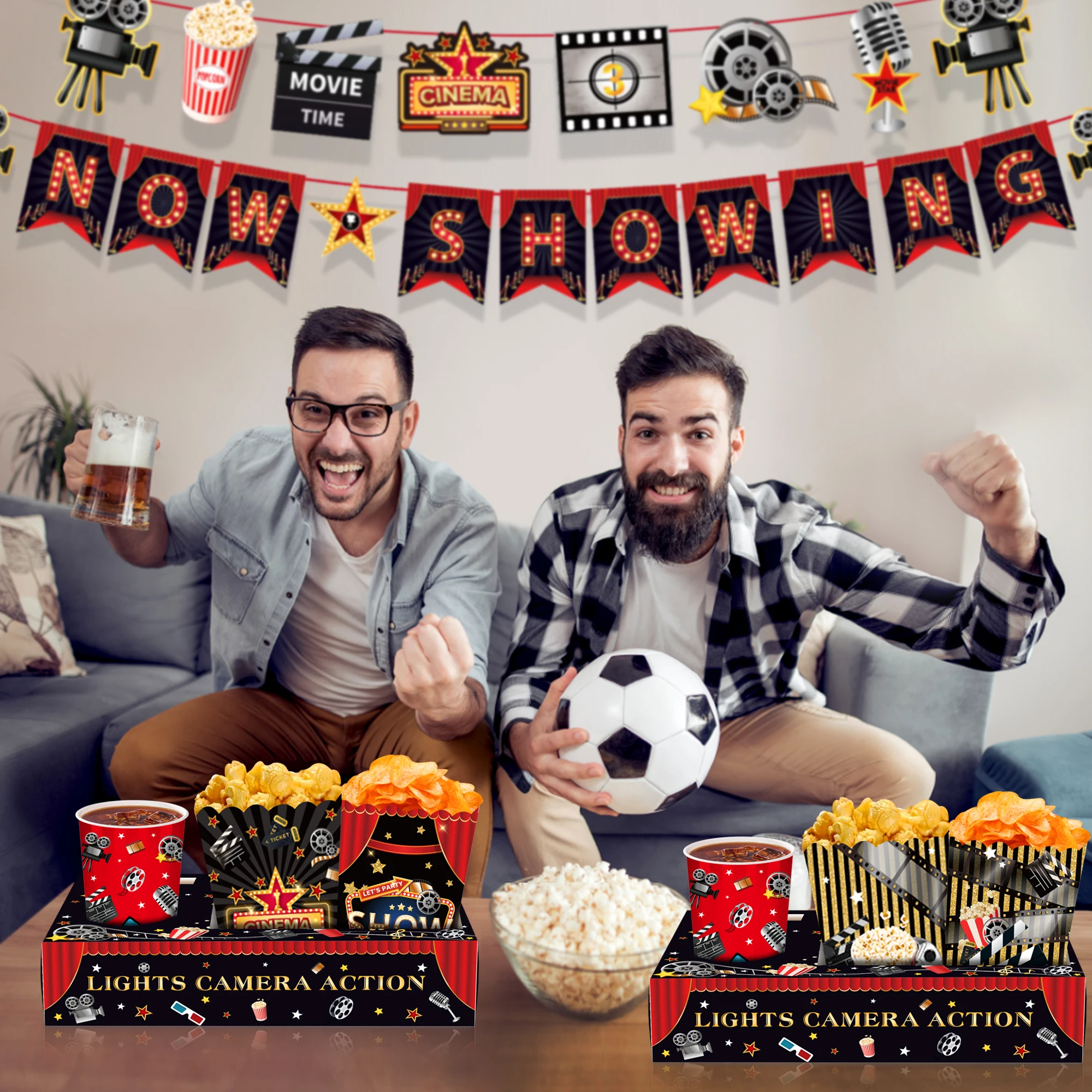 KY001 12Pcs Hollywood Cinema Home Party Kraft Paper Snack and Drink Trays Drinking Fried Chicken Placed Birthday Party Supply
KY001 12Pcs Hollywood Cinema Home Party Kraft Paper Snack and Drink Trays Drinking Fried Chicken Placed Birthday Party Supply