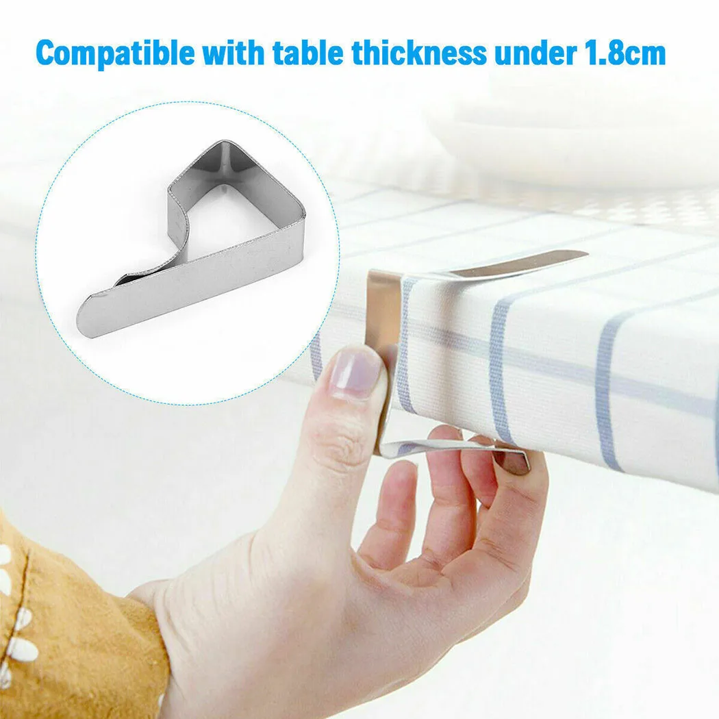8pcs Stainless Steel Tablecloth Clamps Tablecloth Clamps Holder Clip Non-slip 5.1x2.6x1.3cm For Families Restaurants Party
8pcs Stainless Steel Tablecloth Clamps Tablecloth Clamps Holder Clip Non-slip 5.1x2.6x1.3cm For Families Restaurants Party