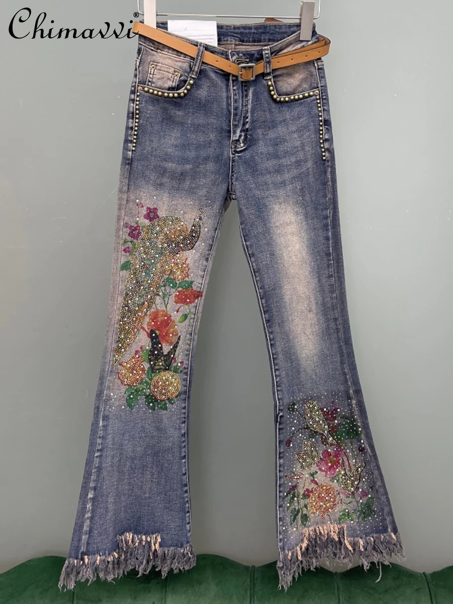 Женские Эластичные облегающие джинсы с высокой талией и вышивкой
Женские Эластичные облегающие джинсы с высокой талией и вышивкой