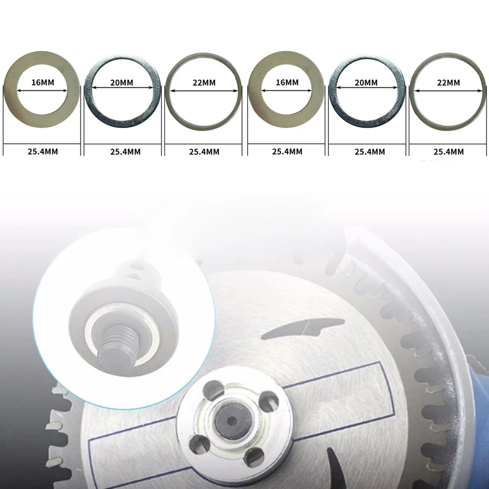 6Pcs Circular Saw Ring Kit For Circular Saw Blade Reduction Ring Conversion Ring Metal Circular Saw Ring 25.4-16mm/25.4-20mm
6Pcs Circular Saw Ring Kit For Circular Saw Blade Reduction Ring Conversion Ring Metal Circular Saw Ring 25.4-16mm/25.4-20mm