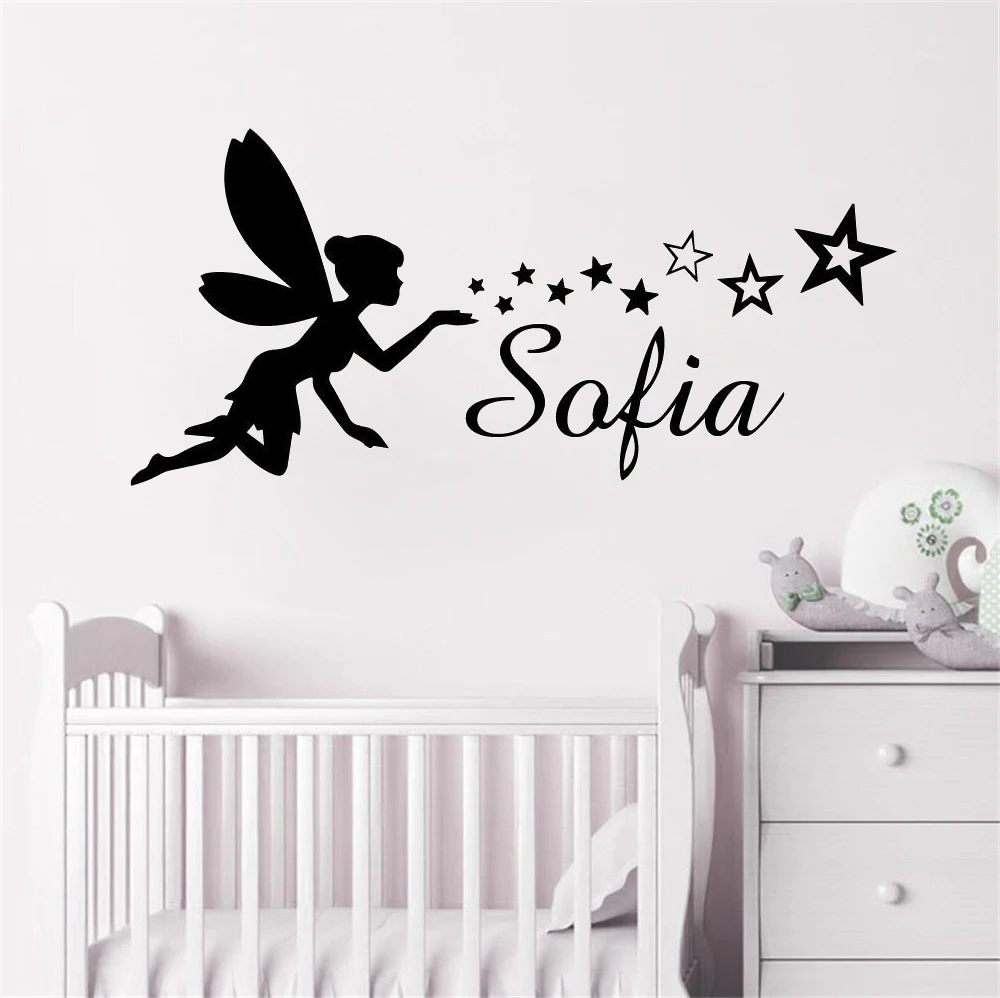 Custom Name Wall Stickers Cartoon Fairy Children Kids Girl Bedroom Decoration Decals Removable Vinyl Murals Wallpaper DW14058
Custom Name Wall Stickers Cartoon Fairy Children Kids Girl Bedroom Decoration Decals Removable Vinyl Murals Wallpaper DW14058
