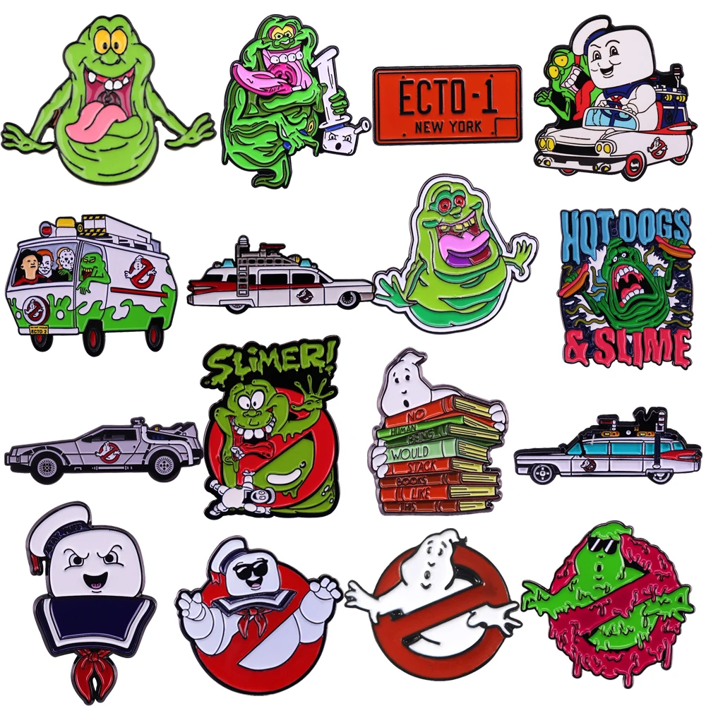 

Halloween Badges Horror Movie Ghost Enamel Pin Brooch Cute Anime Metal Lapel Pins for Backpacks Brooches Jewelry Accessories