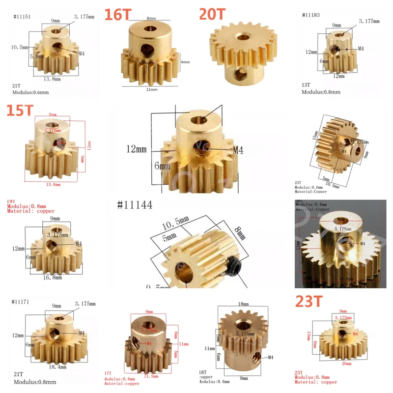 Медная моторная шестерня 13T 14T 15T 16T 17T 18T 19T 20T 21T 23T 26T для масштаба 1/10 1/16, радиоуправляемая машина, детская игрушка, аксессуары
Медная моторная шестерня 13T 14T 15T 16T 17T 18T 19T 20T 21T 23T 26T для масштаба 1/10 1/16, радиоуправляемая машина, детская игрушка, аксессуары
