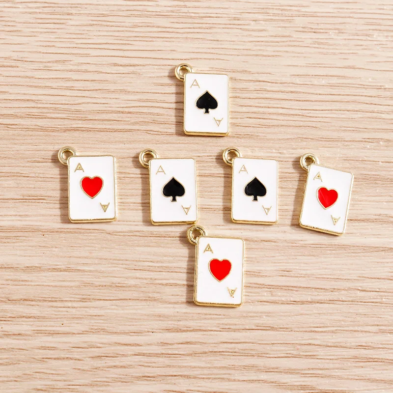 10/20pcs Poker Playing Cards Enamel Charms Alloy Metal Charms for Earrings Keychain Jewelry Making Supplies Diy Accessories
10/20pcs Poker Playing Cards Enamel Charms Alloy Metal Charms for Earrings Keychain Jewelry Making Supplies Diy Accessories