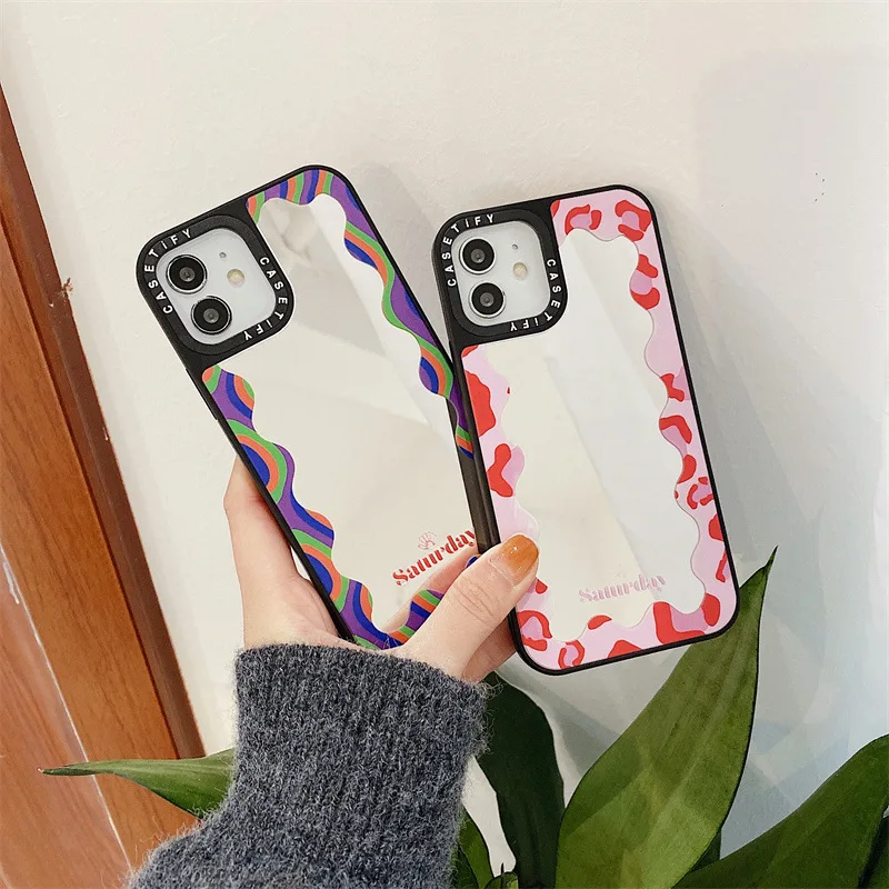 Fashion Mirror Wave Textured Edge Women's Anti-fall Mobile Phone Case For iPhone13 12Pro Max 7/8 Plus XR
Fashion Mirror Wave Textured Edge Women's Anti-fall Mobile Phone Case For iPhone13 12Pro Max 7/8 Plus XR
