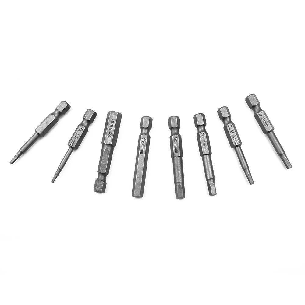 8PCS Hex Key Bit Set 1/4" Hex Shank For Power Tool H1.5 H2 H2.5 H3 H4 H5 Quick Connect Magnetic Screw Driver Bits Hand Tools
8PCS Hex Key Bit Set 1/4" Hex Shank For Power Tool H1.5 H2 H2.5 H3 H4 H5 Quick Connect Magnetic Screw Driver Bits Hand Tools