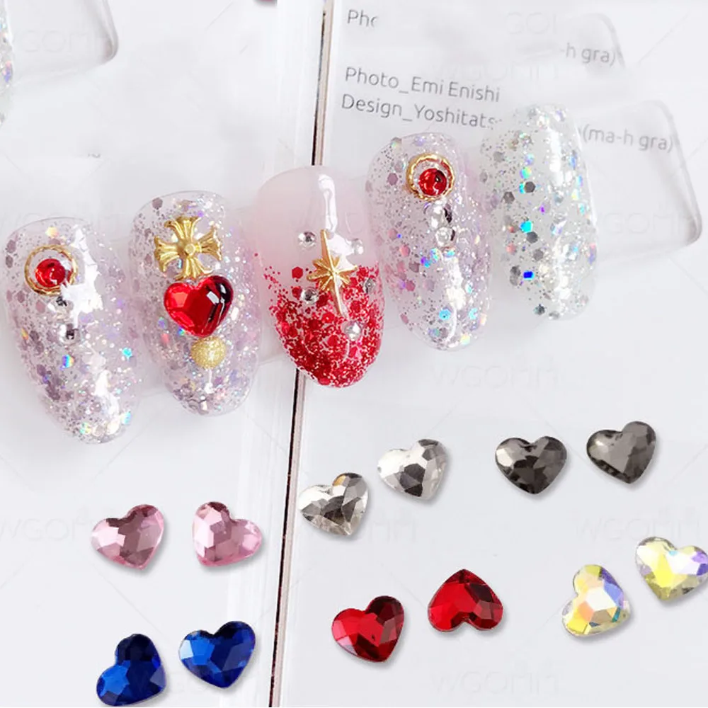 20/50pcs 6mm Heart Nail Art Rhinestones Shiny AB Crystal Gems Stone For 3D Nail Art Decoration Luxury Charms Manicure Jewelry &T
20/50pcs 6mm Heart Nail Art Rhinestones Shiny AB Crystal Gems Stone For 3D Nail Art Decoration Luxury Charms Manicure Jewelry &T