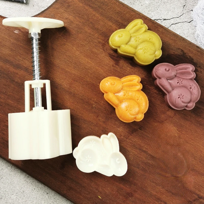 Moon cake mold cute cartoon rabbit hand pressed jade rabbit ice skin impression semi-automatic single non stick model
Moon cake mold cute cartoon rabbit hand pressed jade rabbit ice skin impression semi-automatic single non stick model
