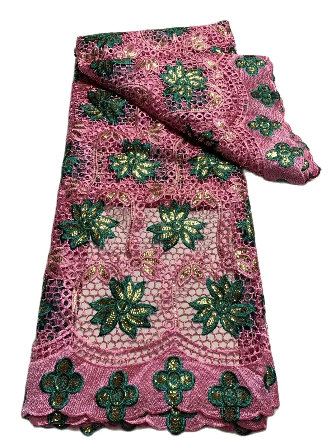 2023 High Quality Holed African Lace Fabric Water Soluble Cord Nigerian Embroidered Fabric For Wedding Party 5 Yards
2023 High Quality Holed African Lace Fabric Water Soluble Cord Nigerian Embroidered Fabric For Wedding Party 5 Yards
