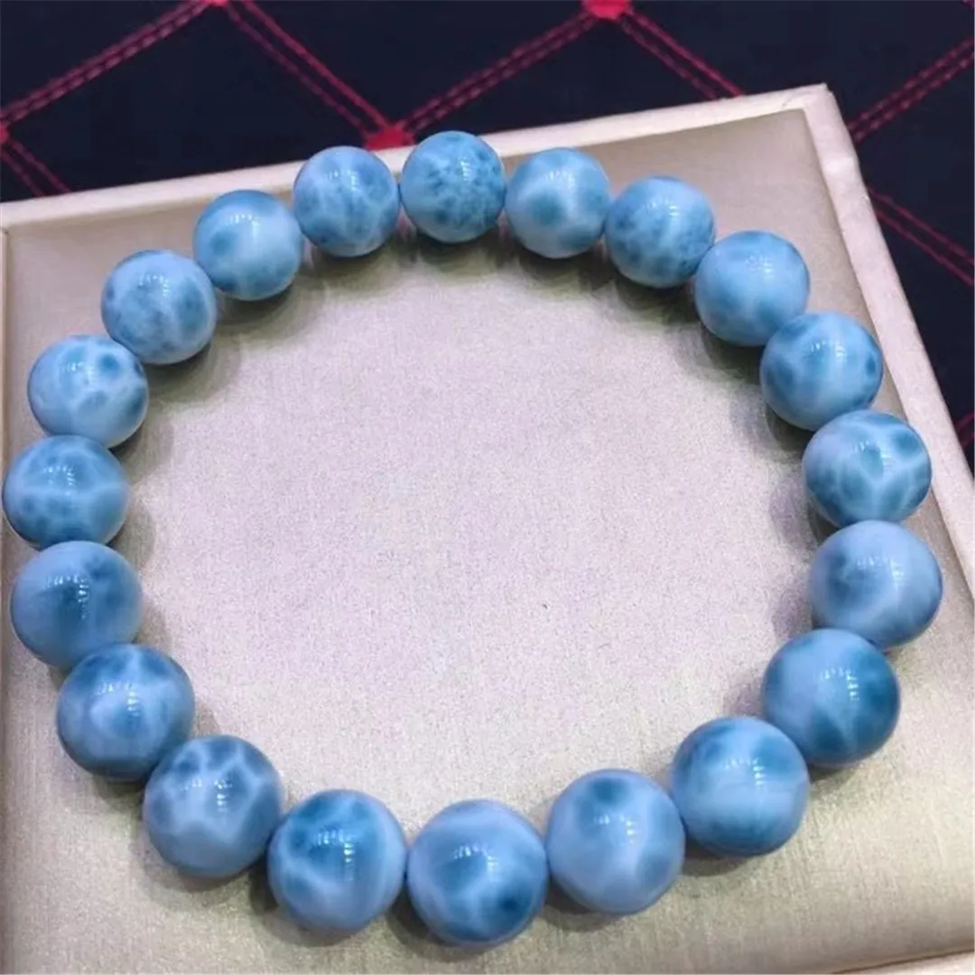 10mm Natural Blue Larimar Bracelet For Women Lady Men Gift Crystal Beads Rare Dominica Water Pattern Stone Strands Jewelry AAAAA
10mm Natural Blue Larimar Bracelet For Women Lady Men Gift Crystal Beads Rare Dominica Water Pattern Stone Strands Jewelry AAAAA